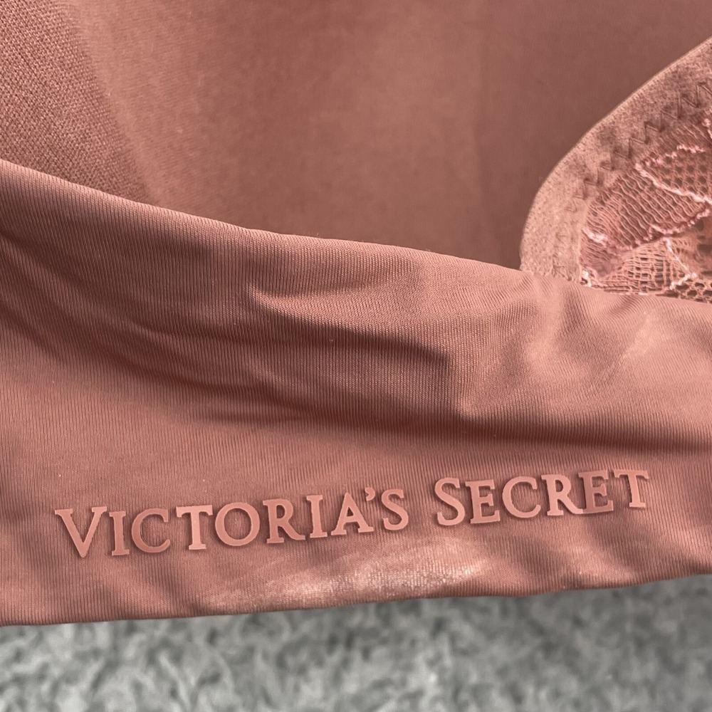 Victoria's Secret Women's Not Wire Push Up Bra Womens 32C Orange Brown Coquette - Picture 5 of 7